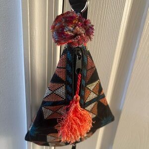 Geometric Patterned Pouch/ Fani pack with Tassel